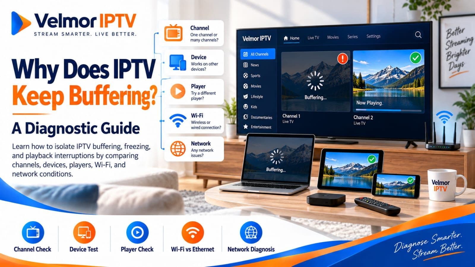 IPTV buffering troubleshooting guide for playback and network diagnosis