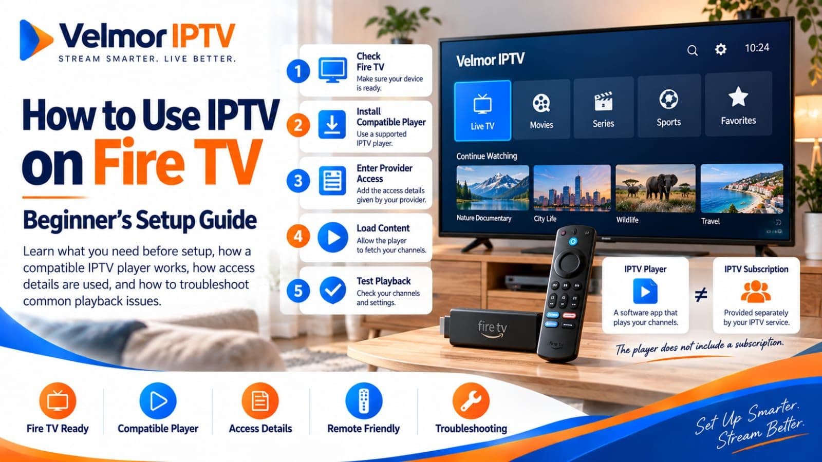 IPTV setup guide for Amazon Fire TV devices